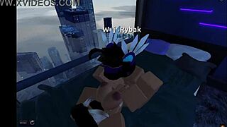 horny roblox boy dives into wild anal action with a busty teen temptress