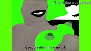 Detailed view of stunning Brazilian nude in classic series number 01.