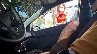 Bold Public Prostitute Handles Hard Fetish Action Outdoors