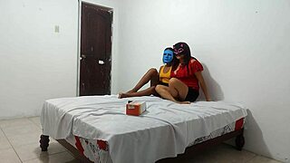 Intriguing My girlfriend brought her best friend for intense blowjob lessons with small cock at home