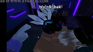 horny roblox boy dives into wild anal action with a busty teen temptress