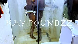 Monster Cock Pounds Big Ass in Shower with Deepthroat Blowjob and Doggystyle Fucking for Amateur Couple