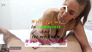 Cum in my mouth now you naughty husband while I peg your ass hard!