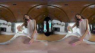 Hey, check out this virtual reality massage turning into intense fuck with Asian Vina Sky