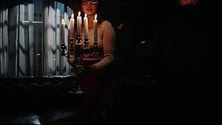 vampire seduction in old gothic manor - nerdy girl gets mesmerized by century old sexy blonde owner 😈👻