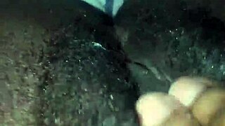 What Happens When a Sexy Black Babe Fingers Her Wet Pussy in Late Night Solo Masturbation Session?