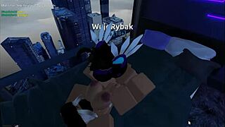 horny roblox boy dives into wild anal action with a busty teen temptress