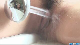 Why Tease With Sexy Haruka Oosawa's Hairy Pussy Solo?