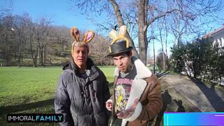 check out mia trejsi in double vaginal easter foursome with hot redhead katy rose 🔥🐰