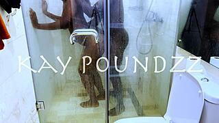 Monster Cock Pounds Big Ass in Shower with Deepthroat Blowjob and Doggystyle Fucking for Amateur Couple