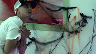 Hey, you caught me at the Halloween party—want me to ride your monster cock hard in lingerie until we both moan?