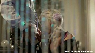 Blonde amateur performs oral sex with deep swallow and facial cumshot in raw style.