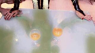 Stockings-Clad Cherry Jul And Regina Ice Take Monster Cocks In Assfucking Orgy With Cumshots And Creampies.