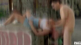 Horny milf penny barber subtly gropes her boyfriend's friend right behind his back with wet pussy tribbing