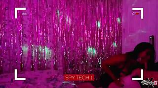 Hey, check out how stunt cock gets lucky riding and fucking maxine x's big ass and tits in the night club