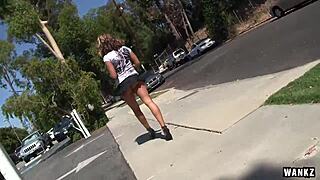 wankz shows lesbian neighbors as sluts licking redhead babe's pussy lips roughly