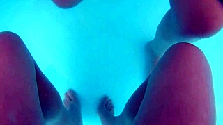 Husband Films His Wife Playing Outdoor With Two At Public Hotel Pool Karina And Lucas