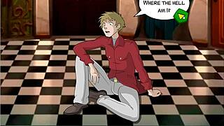 british student gets bizarre anal fucking and cum in alistair cumderland game compilation