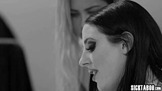 Latina Babe Joins Busty Milf for Petite Tits Blowjob and Big Cock Experiment