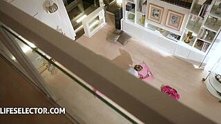 Blonde Anal Slut Eveline Dellai Rides Cock in Yoga Outfit POV Fucking