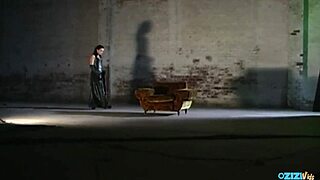 Oh yeah, this tattooed brunette in sexy lingerie and heels is getting fucked hard in that dark room!