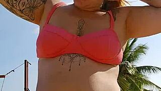 I'm Recording Video On The Beach And Teasing All The Guys Around