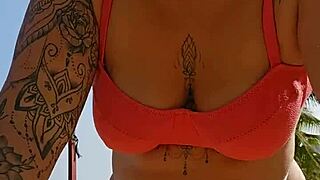 I'm Recording Video On The Beach And Teasing All The Guys Around