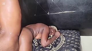 Fuck That Ebony Pussy Hard With Huge Cock Spreading Naked Ass