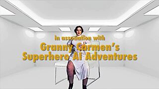 Granny princess Leia passionately sucks Han Solo in close-up AI animated adventure