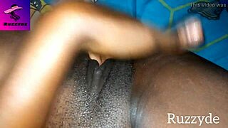 She touches her unwashed creamy early morning pussy in the garage. Ruzzyde gropes and masturbates there.