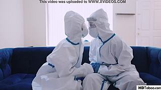 It's hard having sex with masks and gloves during covid-19 😷