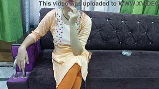 Hindi couple gets romantic as boyfriend sweetly convinces girlfriend for their first intimate time together ❤️ with loving mood and passion!