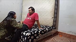 Narrative of peruvian girl finishing move forgetting money paying with intense session