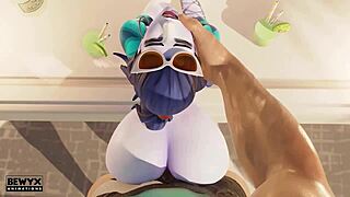 hey, check out widowmaker enjoying her wild french vacations with that monster cock pounding her big ass hard and deep