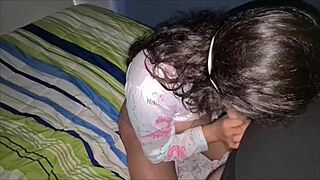 pregnant latina's horny belly gets cum covered after curvy blowjob and tit action