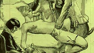 oh wow, this vintage hairy pussy art is so erotic and retro