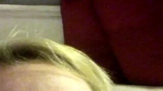 Blonde milf gringa raw shows tits and panties in amateur flashing action