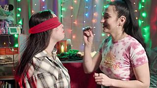 she tricked me into that blindfolded taste game n made me deepthroat her dude's cock