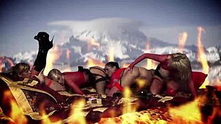 I absolutely love joining Angel Dark Carly Nataly Dangelo and Michelle Thorne in this steamy lesbian foursome with licking and fingering