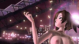 In this casual tale, goddess Sakine Meiko appears in the nostalgic Project Diva mod, showcasing her big tits and ass fully nude as she poses.