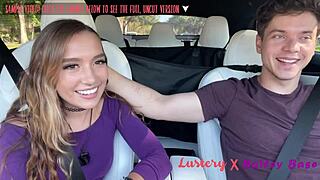 Sexy Brunette Teen Road Trip Fuck Facial Cumshot!