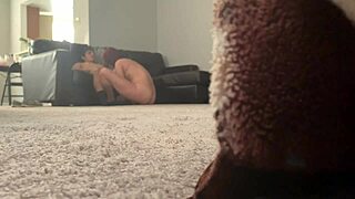 Hey, check out this tattooed redhead babe caught on hidden cam