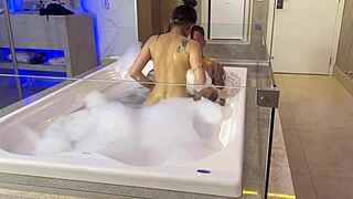 check out this intense hardcore session in the hot tub with teh angel