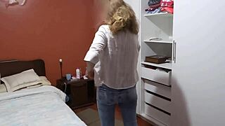 Oh wow, amazing compilation of beautiful mature masturbating in jeans with big ass flashing!