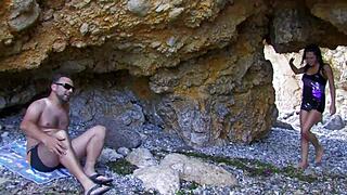 hard afternoon beach fuck with skinny moaning orgasm 😩🏖️