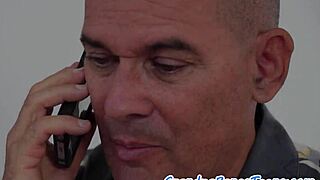 spoon fucked teen babe enjoys old man's thick cock closeup