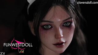 Raw Fuck Session With Halloween Dark Devilish Nurse Sex Doll In Hospital Costume