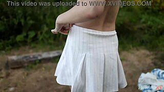 hey, alice flore, why finger your shaved pussy camping?