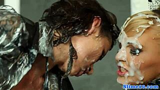 Oh man i jus love watchin these bukkake fetish eurobabes strapon fuck so hot