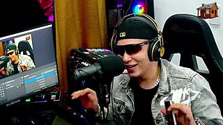 Binho Ted Devours Pink Teen Pussy On Podcast Table Close-Up!